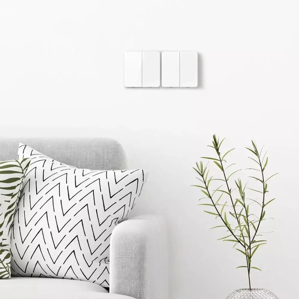 Новейший настенный переключатель mi jia с двумя кнопками двойной управления 2