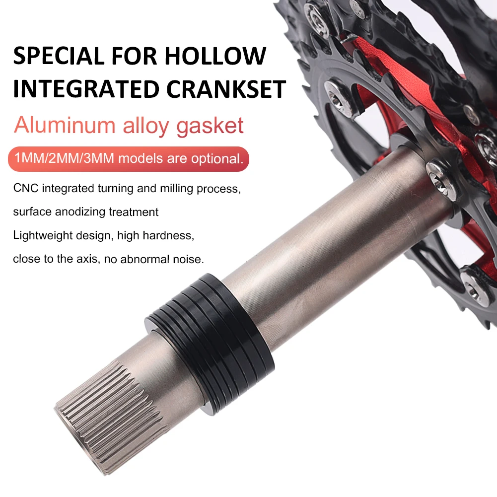 

1/5pcs One-Piece Hollow Bicycle Crankset Washers Aluminum Alloy Bike Crank Spacers Cycling Repair Tools 1MM/2MM/3MM