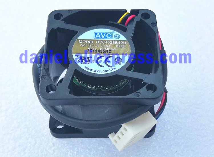 Оригинальный AVC dv04028b12u 12V 0.66a 4028 двухшаровая материнская плата 4-контактный
