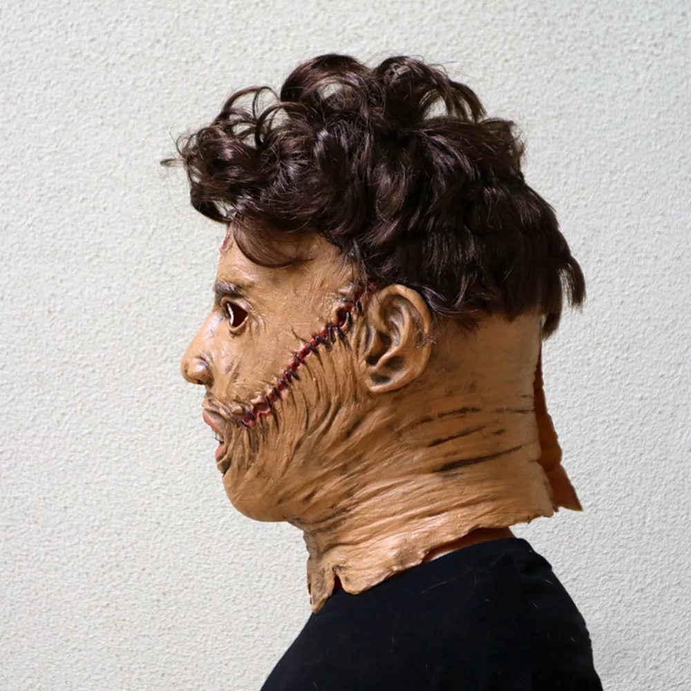 Резня бензопилой косплей маска Хэллоуин страшный шрам маскер Фильм Косплей