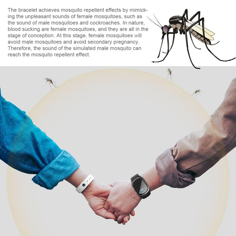 For Kids Mosquito Repellent Bracelet Infant/Baby/Pregnant Women Electronic Sound Wave Anti-mosquito Waterproof Smartwatch | Электроника