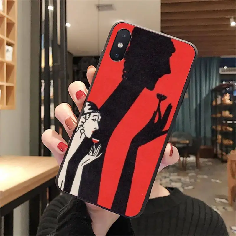 На бокал для вина в Париже Красный бутылки стеклянный Чехол мобильного телефона