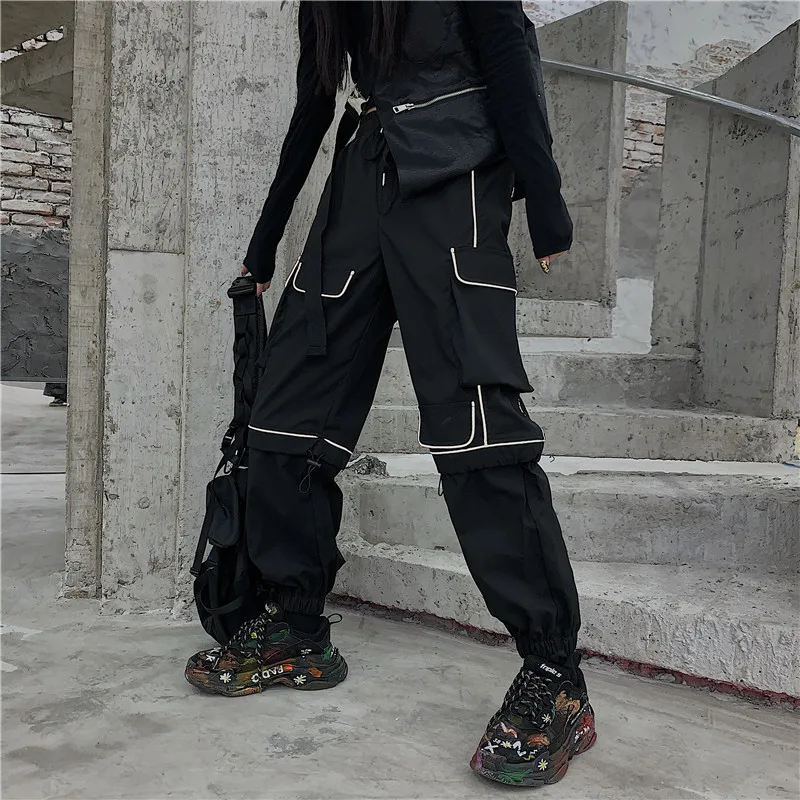 Y Demo Techwear хип хоп Женский светоотражающий светильник брюки для женщин