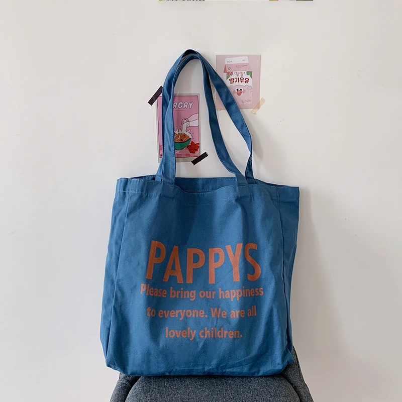 

Canvas Tote Bag Shopper Bag Women Designer Handbag 2021 Girls New Fashion Casual Contrasting Color Letter Printing Shoulder Bags