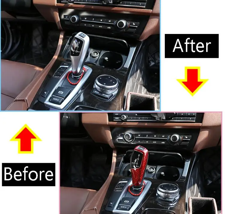 Автомобильный переключатель передач правая и левая насадки из углеродного