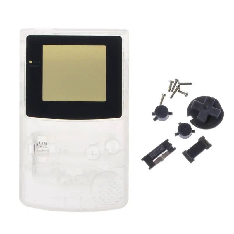 Полный корпус чехол для nintendo Game boy цвет GBC запасная часть корпус оболочка упаковка 77UA - Цвет: Бесцветный