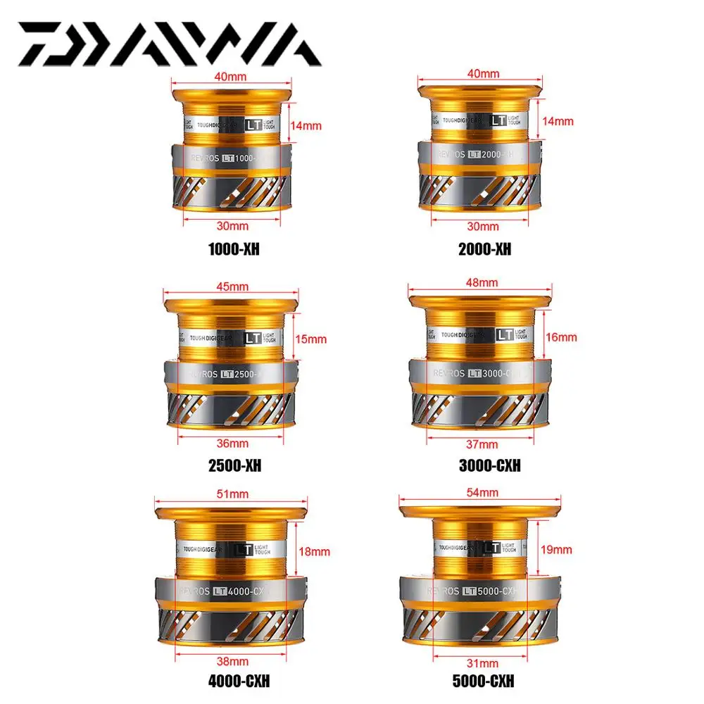 Оригинальная спиннинговая Рыболовная катушка DAIWA REVROS LT 1000XH 2000XH 2500XH 3000CXH