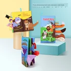 Детская тканевая книга для раннего образования, объемная всплывающая книга, рваная, с картой знаний, с хвостом животного, развивающие игрушки для малышей