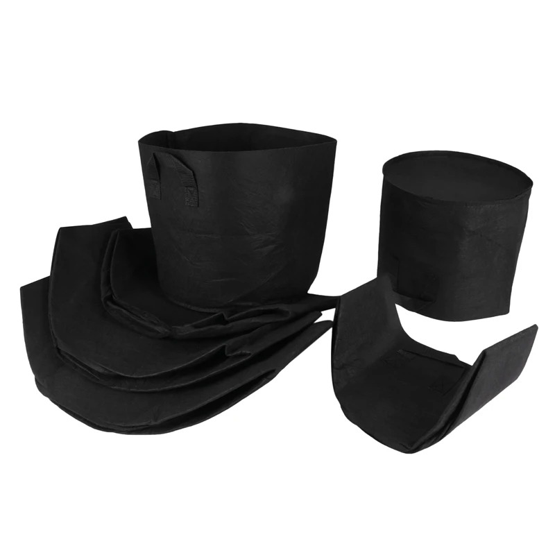 

Растительные пакеты 5 галлонов/7 галлонов/10 галлонов, 6 шт. в упаковке, прочная ткань с ручками ремешка, идеально подходит для овощей и фруктов