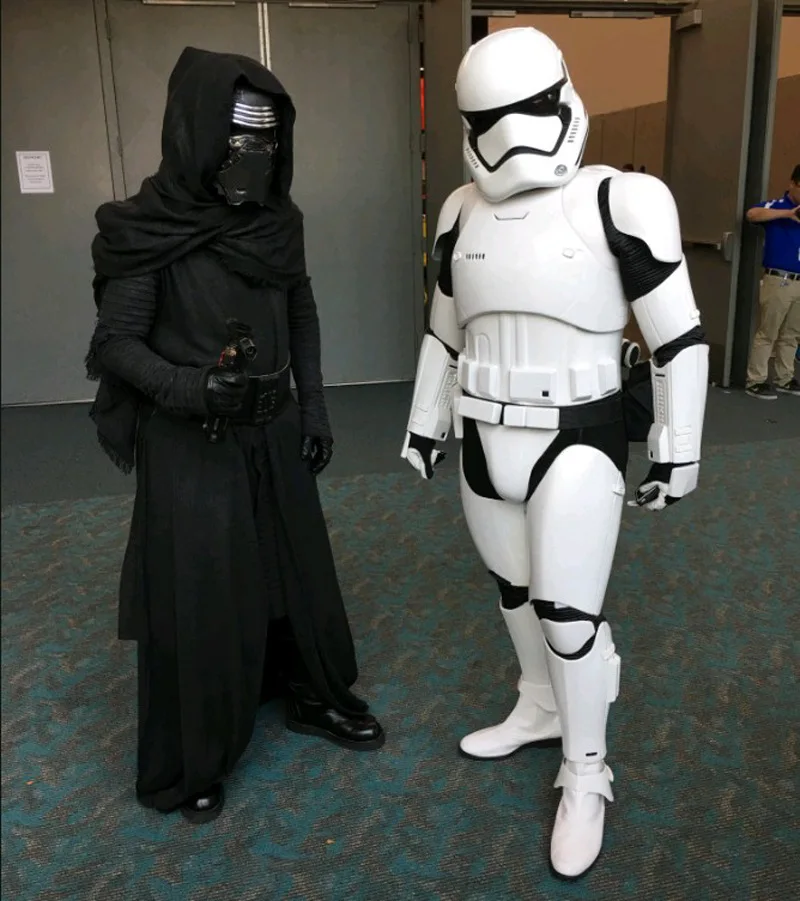 Звездные войны The Force Awakens Kylo Ren косплей, карнавальный костюм костюмы на Хэллоуин для мужчин Kylo Ren Косплей Битва на заказ