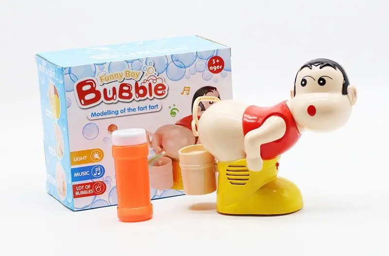 Crayon Shin-chan Bubble Machine забавная пузырчатая палочка, детские игрушки, пукающая автоматическая машина для создания пузырей, пистолет для пузырей, пластиковые игрушки