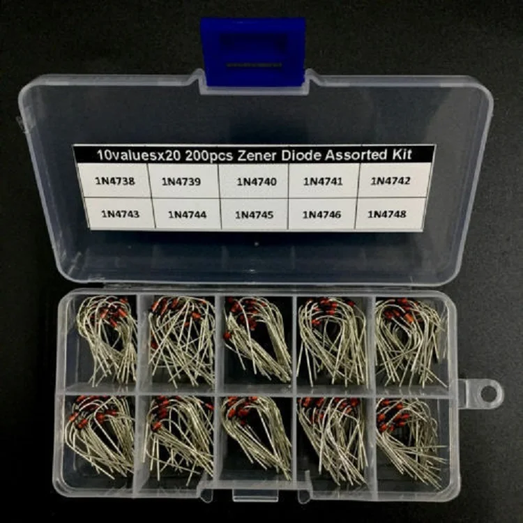 

10 Values*20 200pcs 1W Zener diode Assorted Kit 1N4738 1N4739 1N4740 1N4741 1N4742 1N4743 1N4744 1N4745 1N4746 1N4747 1N4748