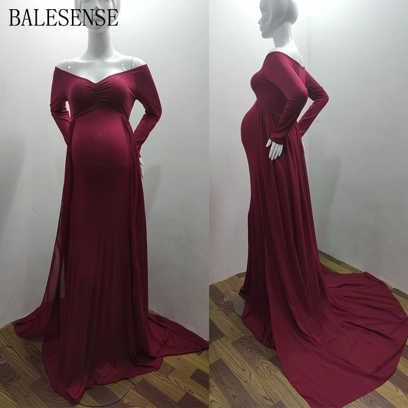 Платье для беременных платье фотосессии с длинным рукавом сексуальное