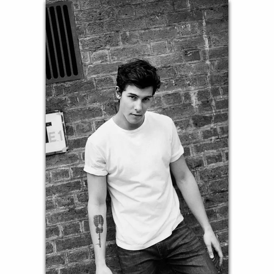 F284 Горячая Shawn Mendes музыка песни певец звезды шелковой ткани настенный