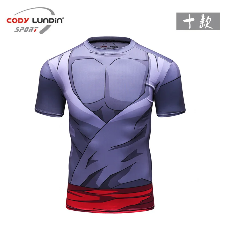 

Gym Compression Shirt Quick Dry Fit Cosplay Sport Tshirt Men Short Sleeve Sweatshirt Fitness Bodybuilding Workout Running Shirts