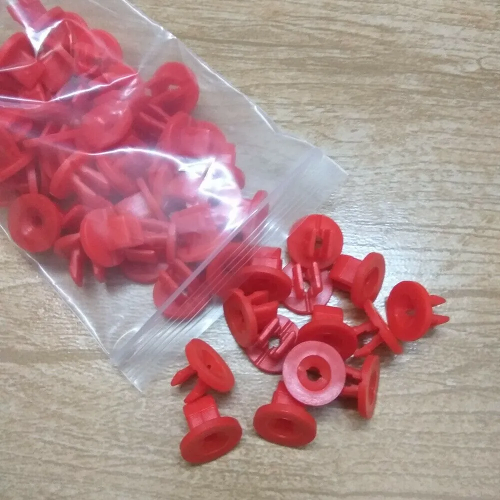 

New Useful Shield Nut Set W702438-S300 FOR FORD NEW Under-Body 13.8mm 30 PCS Accessories Nylon Of 30 Plastic Red