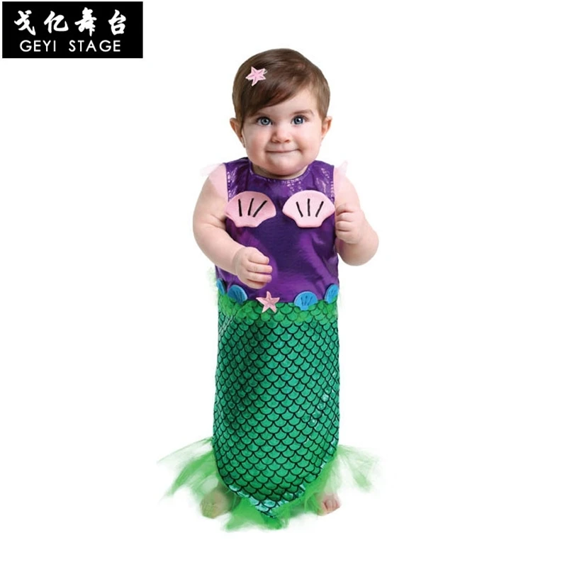 

2019 sexy costumes for baby girls princess ariel dress The little Mermaid Ariel princess Cosplay costume mermaid dress