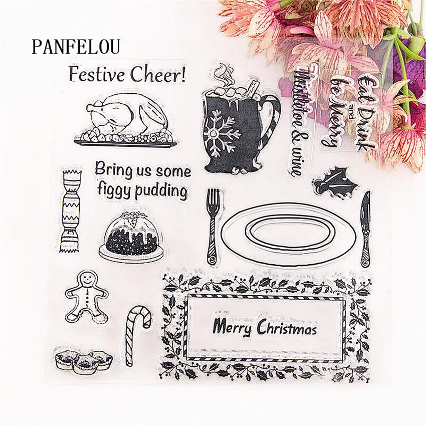 PANFELOU 15 5*15 кофе Десерт прозрачные силиконовые резиновые штампы