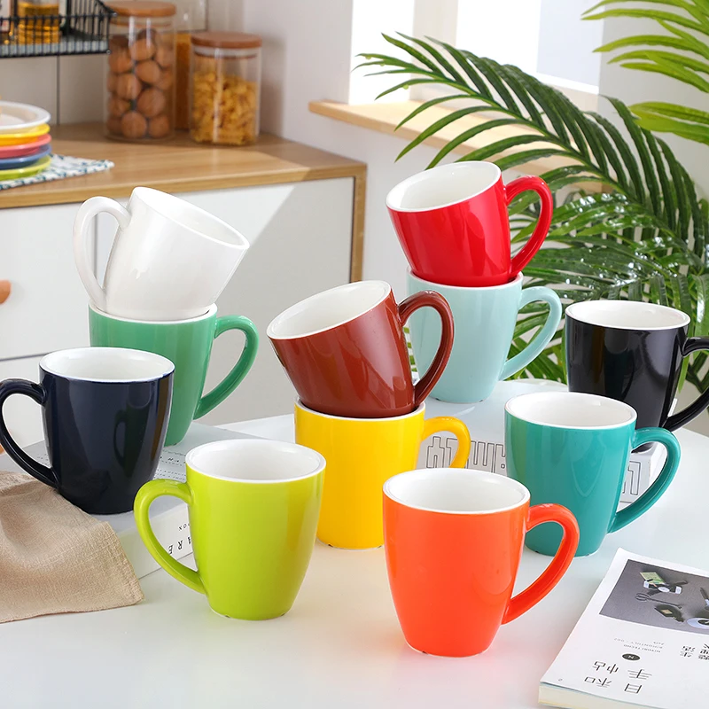 

220ml high-grade ceramic coffee cups Coffee cup set Simple European style Mug Cappuccino flower cups Latte