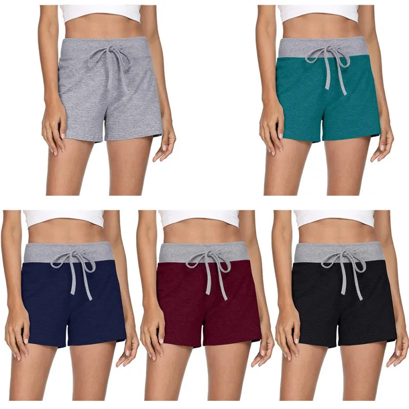 

EFINNY 2021 Yoga Shorts Women High Waist Drawstring Fitness Pants Gym Running Casual Sports Plus Size Women Pants