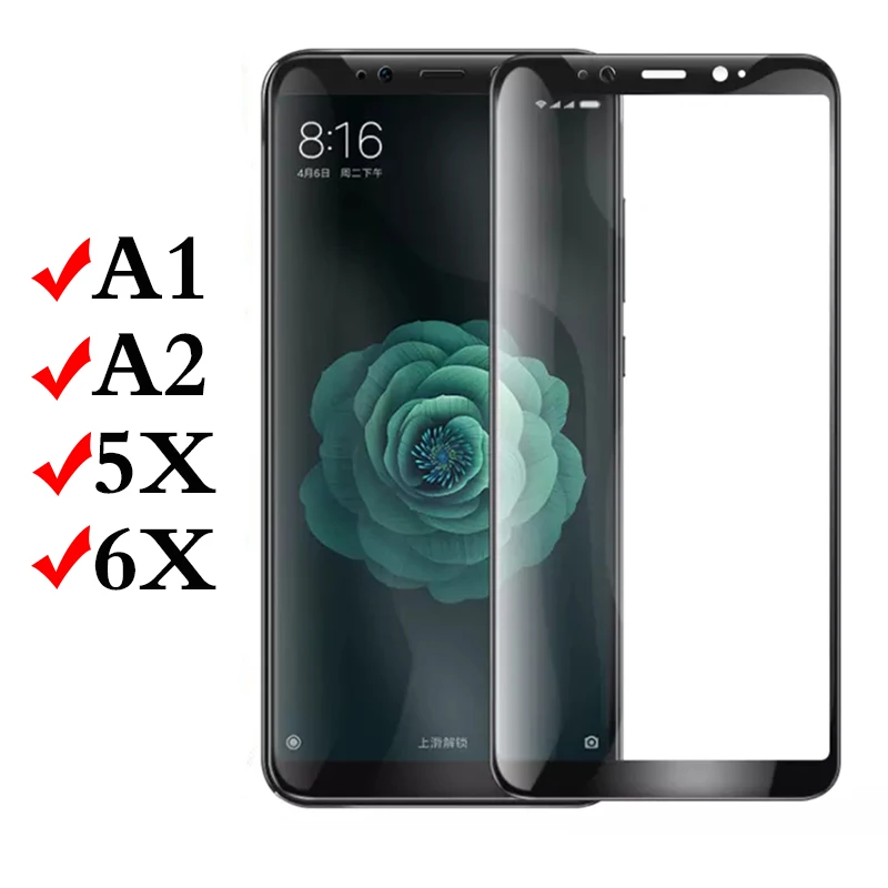 Оригинальное закаленное стекло для Xiaomi mi a1 A2 5x 6x протектор экрана на Xao Ksio M A 1 2 5 6 X