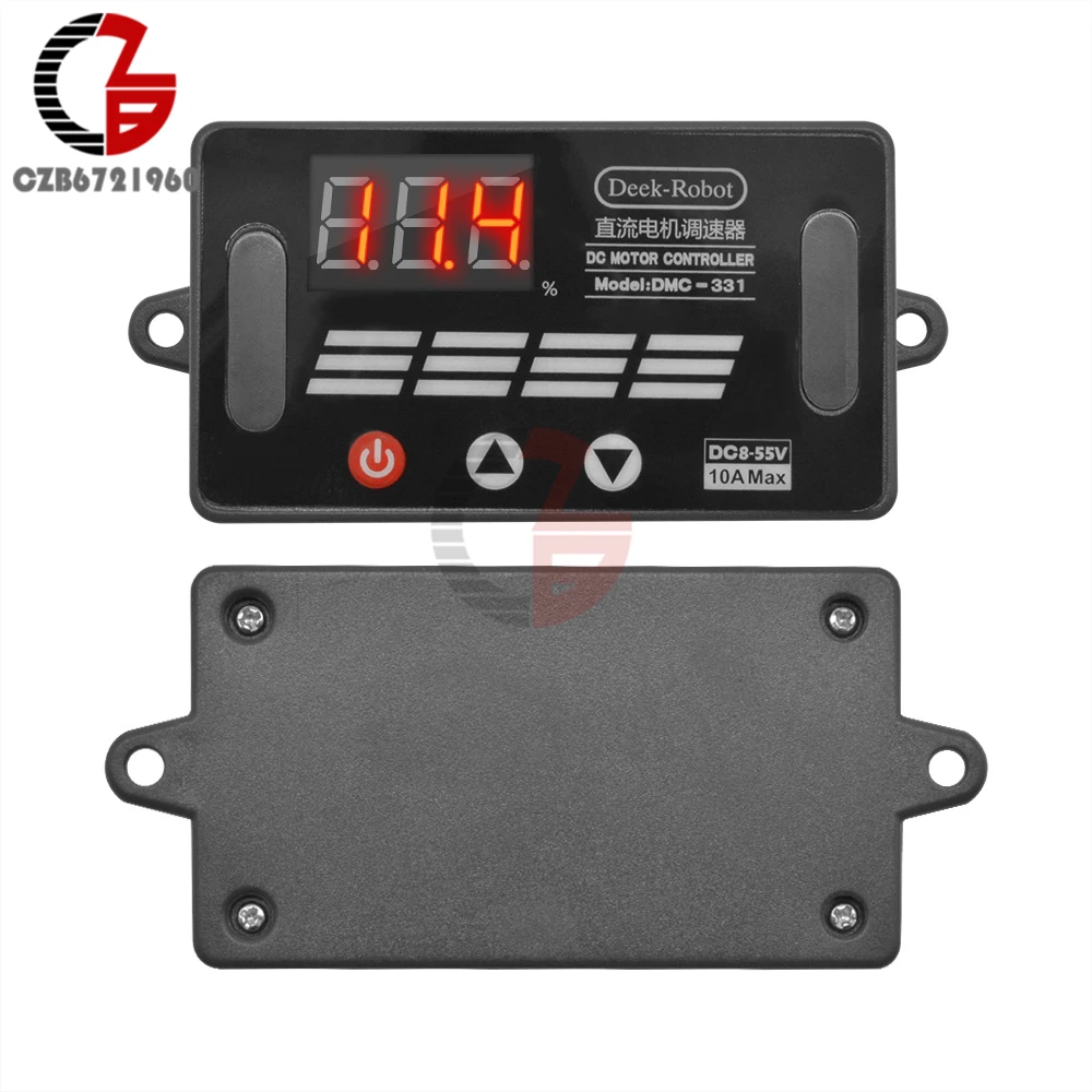 10A DC 8 V-55 V Цифровой PWM DC регулятор скорости двигателя Регулятор вентилятор с регулируемой скоростью светодиодный переключатель скорости света с функцией памяти