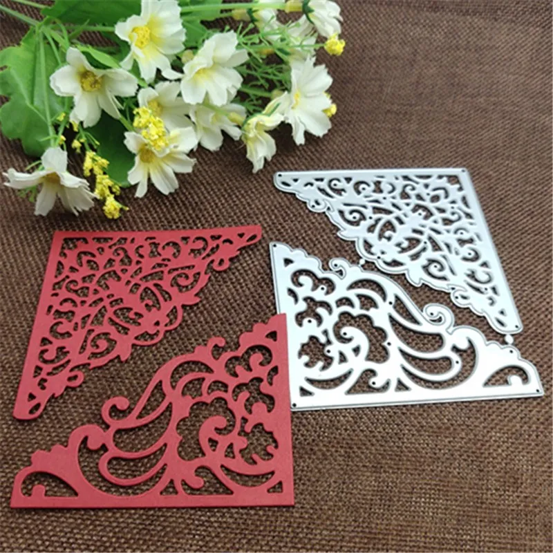 Маленькая Цветочная рамка кружевные металлические режущие штампы трафареты для