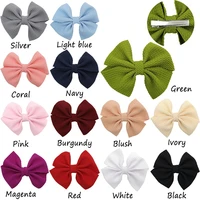 mengna bulk new floral print waffle texture hair bows with clips kids hairpins hairgrips hair accessories for girls 60pclot
