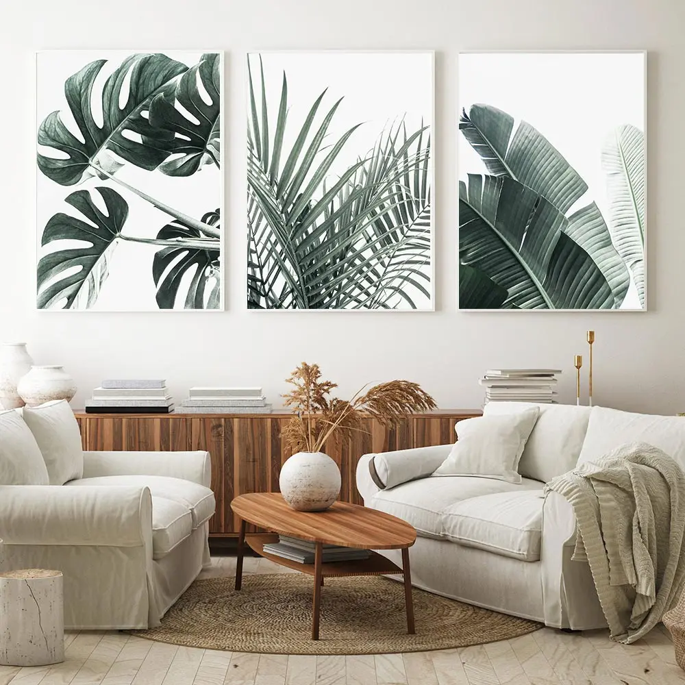 Monstera лист Холст Плакаты банановый Художественная печать картина тропические