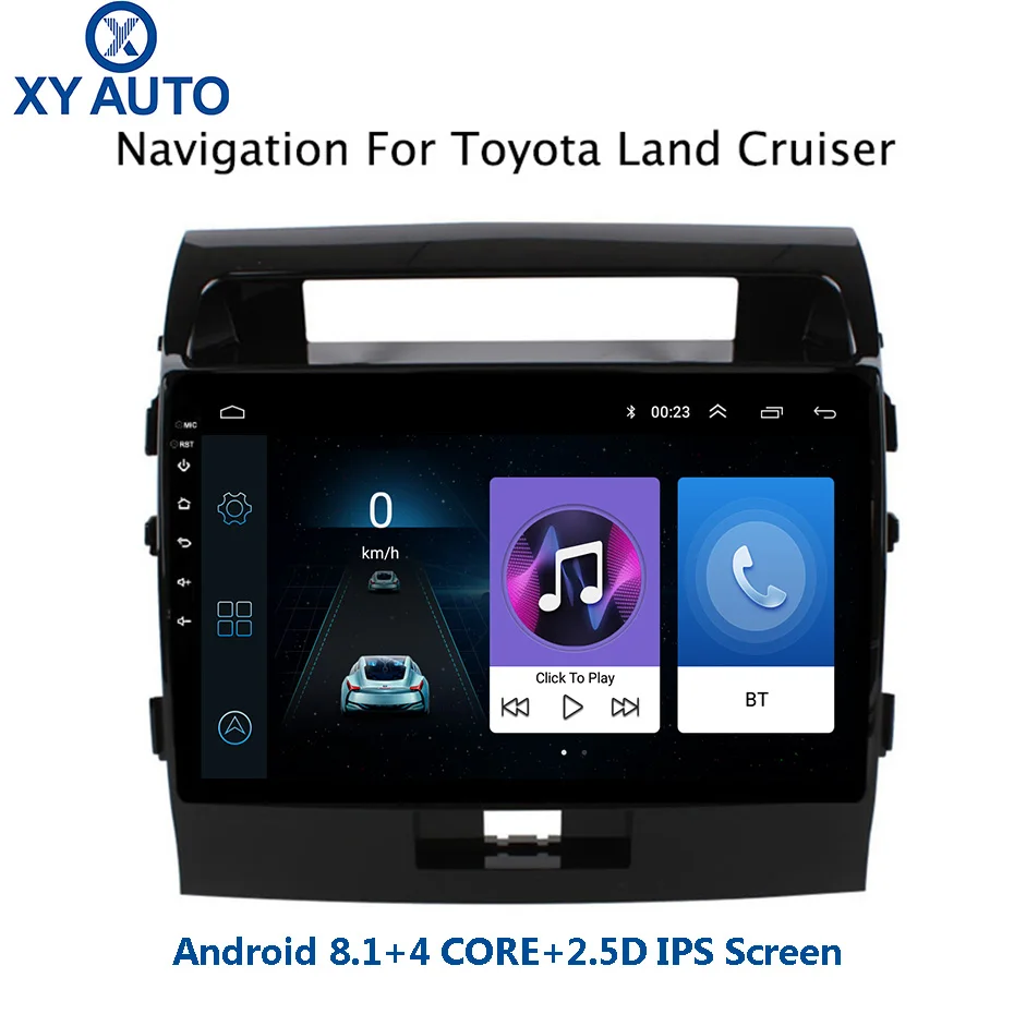 10 1 дюймовый 2.5D IPS HD мультисенсорный экран Android 8 NAVI для Toyota land cruiser 2007 2012 с