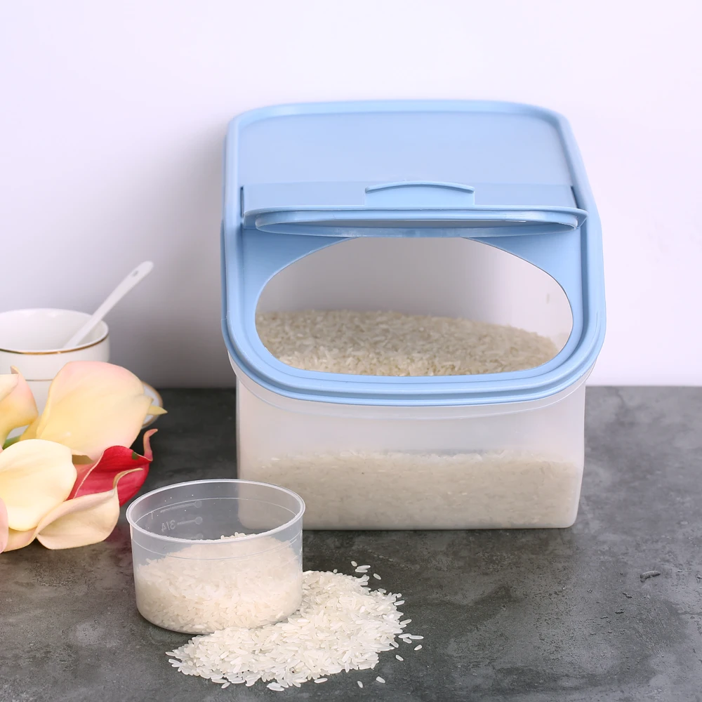 Горячая 5л пластиковое хранилище для риса коробка корзина хранения пищи