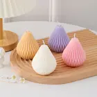 Форма в виде свечи для украшения дома, резиновая форма для творчества, форма в виде свечи, форма в виде розы, цветов, цветов, форма для мыла