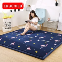 educhild 2cm thicken baby play mat durable non slip coral fleece blanket soft and comfortable kids rugs for living room