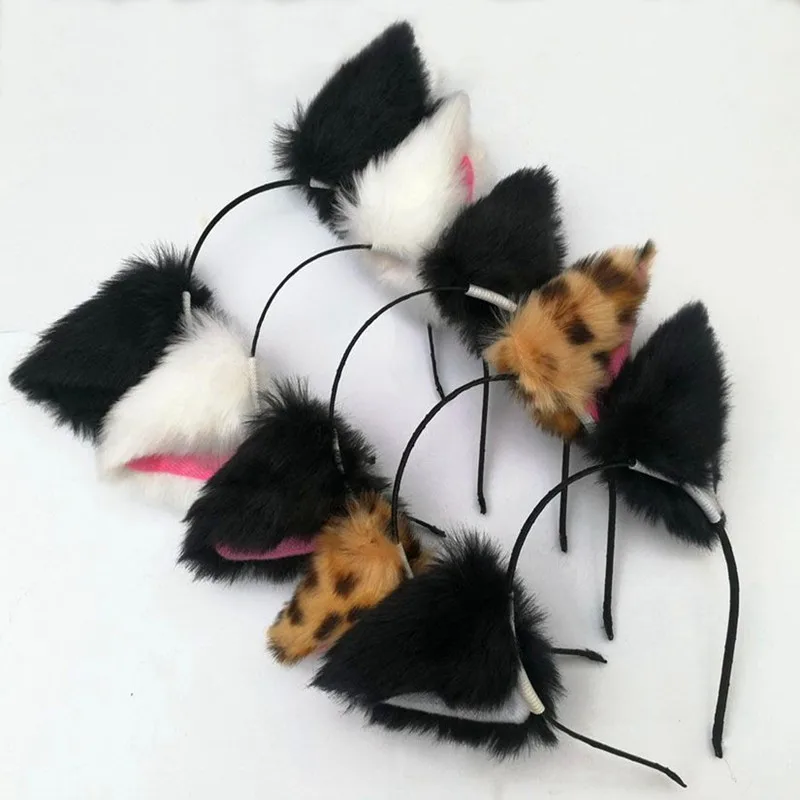

Plush Cat Ears Headband Maid Cat Soft Girl Kawaii Cute Cos Anime Hair Accessories Halloween Cosplay Masquerade Headwear