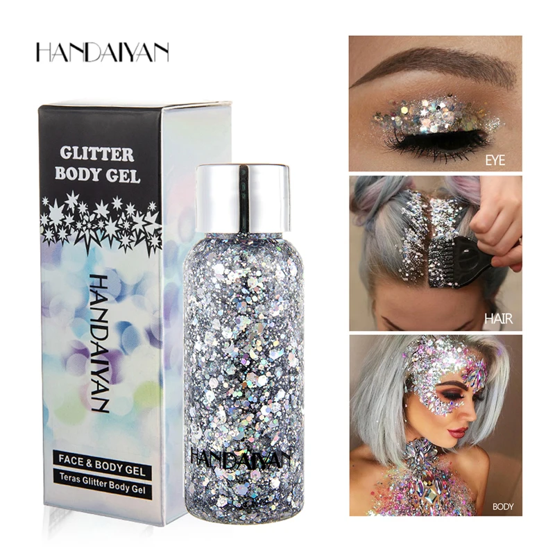 HANDAIYAN 9 Colors Face Glitter Body Gel Festival Shimmer Eye Shadow Makeup Party Sequins DIY Sexy Cosmetics | Красота и здоровье