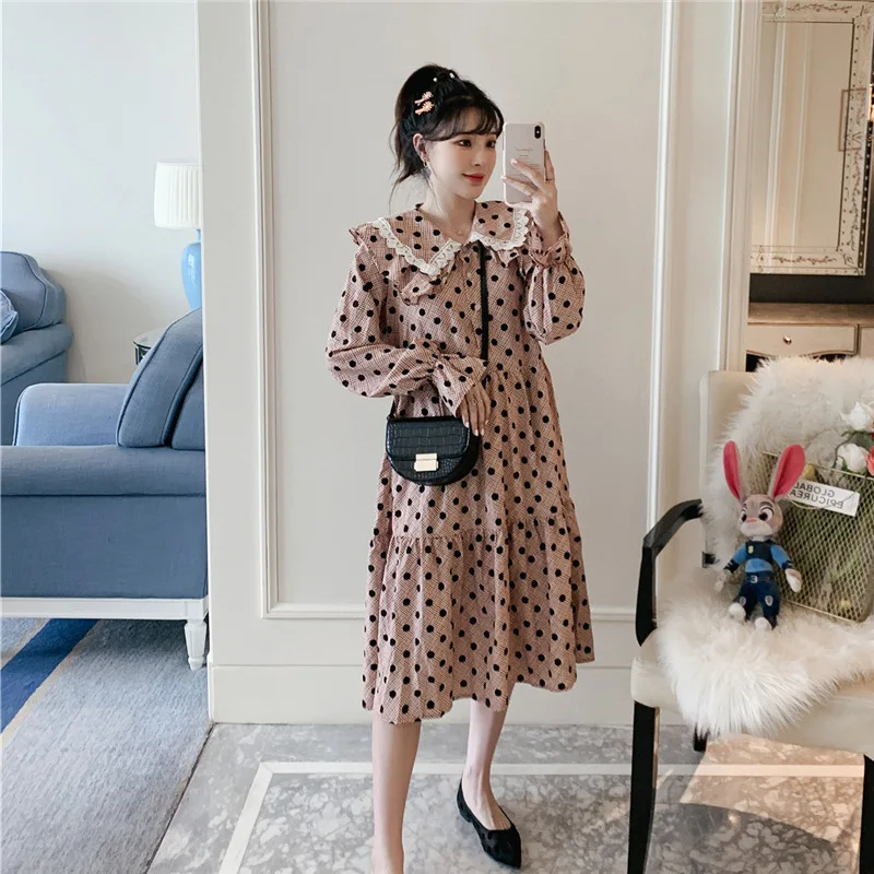 2020 весеннее платье в горошек для женщин большие размеры обтягивающие