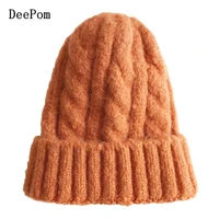 deepom winter hat women children knitted beanie thickened warm hats for girls boys kids parent child hat gorro bonnet new