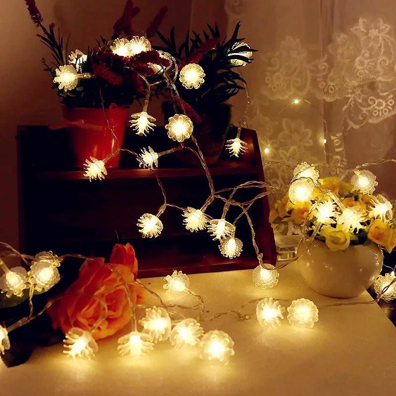 

MIFLAME 2021 10/20/40 Leds String Lights Fairy Garland Christmas Tree Decorations for Home Outdoor Strip Lighting Decoration