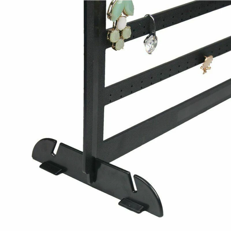

Simple 240 Holes Jewelry Organizer Stand Black Plastic Earring Holder Fashion Earrings Display Rack Jewelry Rack