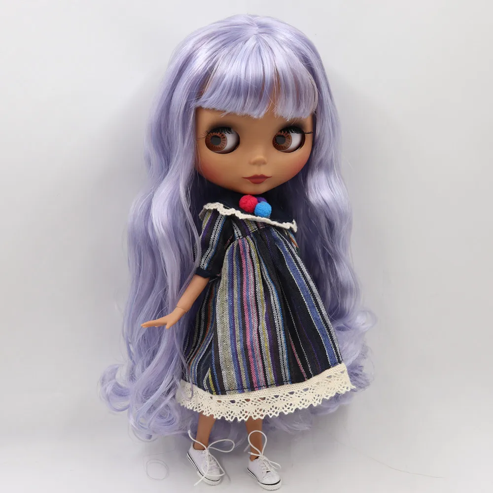 Ледяной DBS Blyth кукольные нет. BL6005/1049 синий микс фиолетовые волосы шарнирное тело