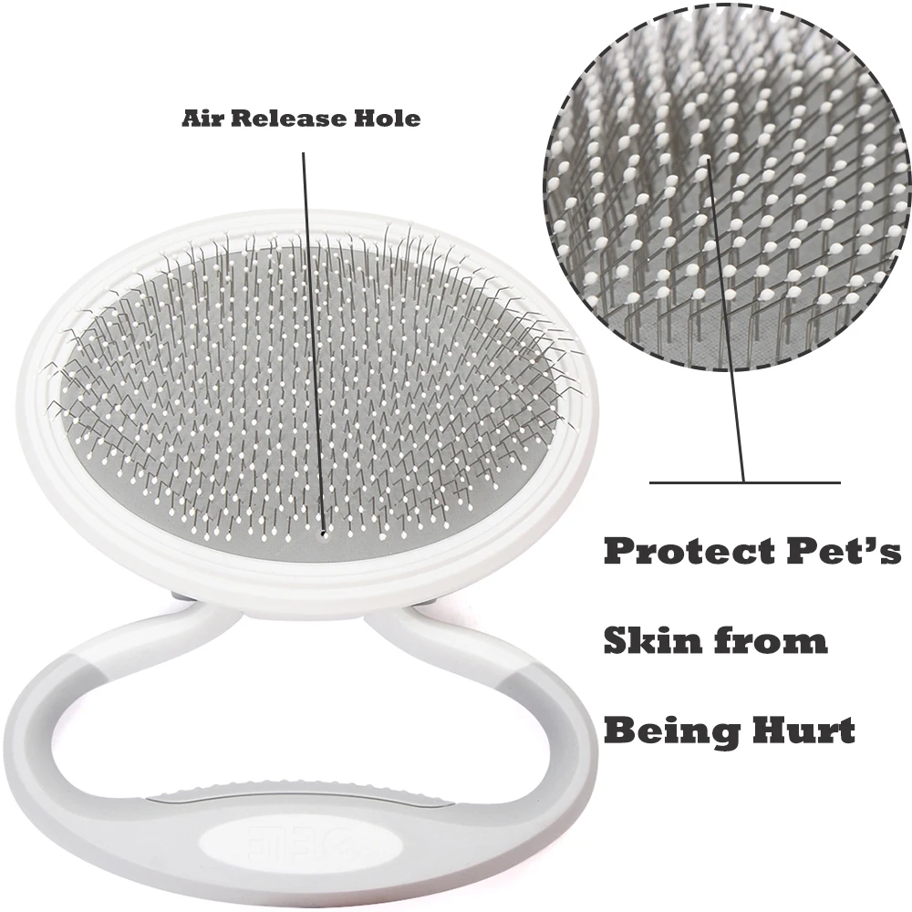 Щетка для вычесывания кошек металлическая расческа груминга собак и удаление