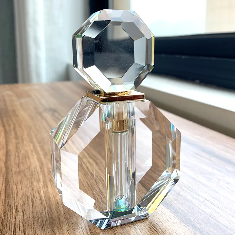 3/6ml K9 Clear High quality Crystal glass Refillable Perfume Bottle Easy to carry Travel essential Table Ornament Home Decor