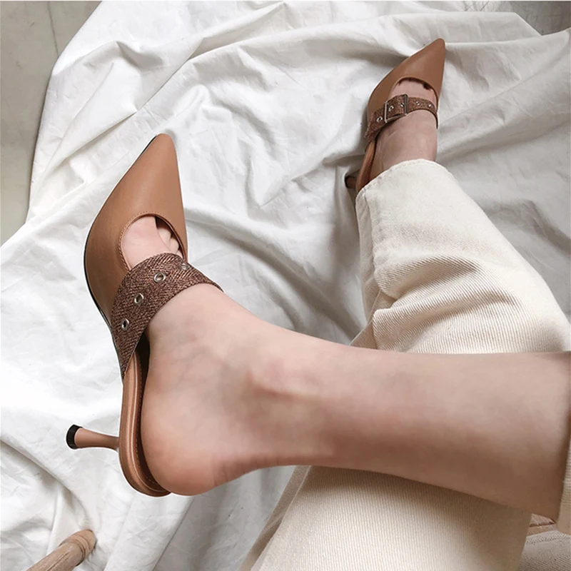 Spring new women's pointed heel shoes