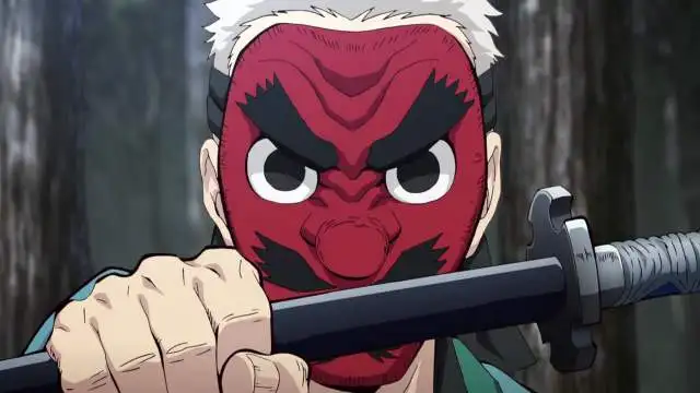 Аниме «Demon Slayer Kimetsu no Yaiba Urokodaki Sakonji», косплей, маски для детей и взрослых, латексная маска на половину лица, вечерние маскарадные маски на Хэллоуин