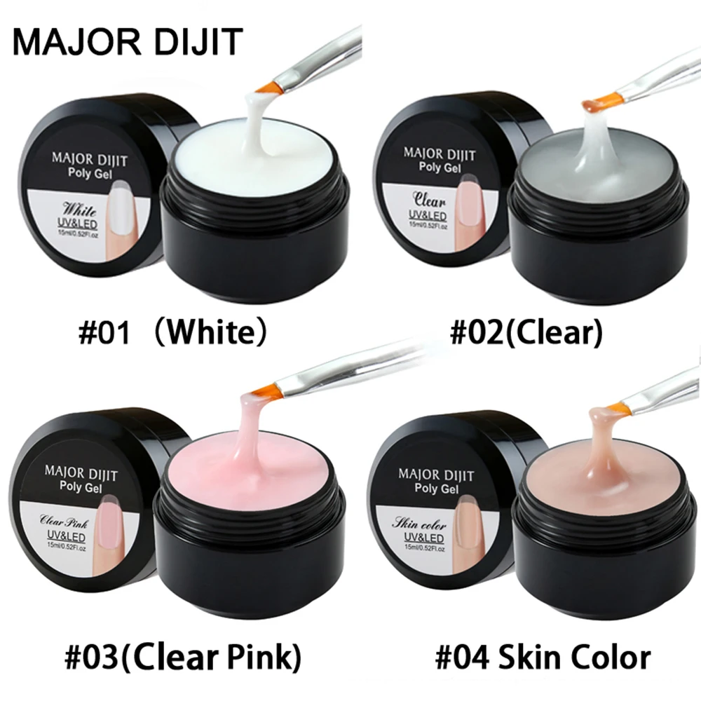 Крупный Dijit 15 мл Прозрачный полигель камуфляжные цвета стекловолокно твердое