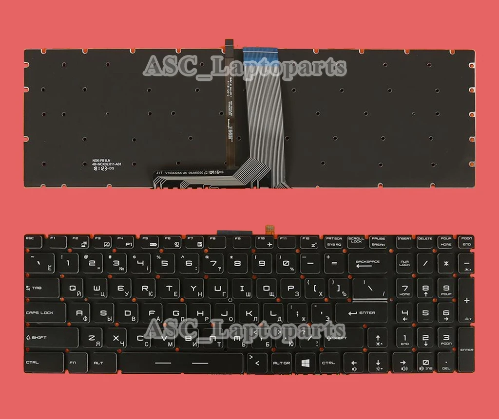 Новая русская и английская клавиатура для MSI GT72S 6QF Dominator GS60 2PC Ghost WS60 GE72 GE62 цветная