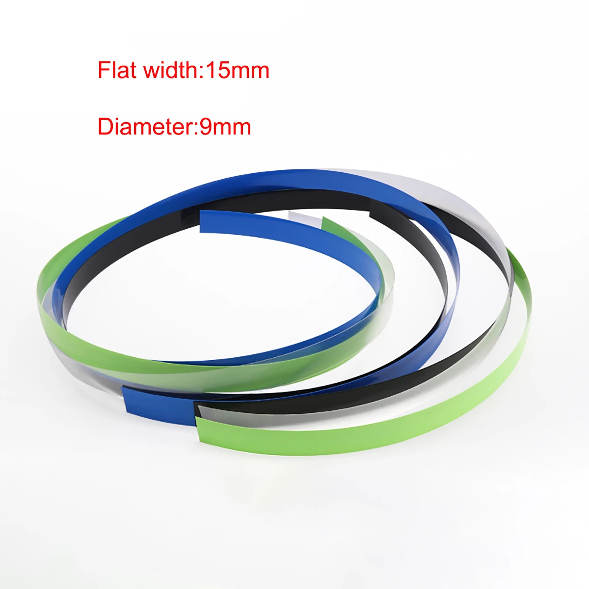 

5M Width 15mm Colorful PVC Heat Shrink Tube Dia 9mm Lithium Battery Insulated Film Wrap Protection Case Pack Wire Cable Sleeve