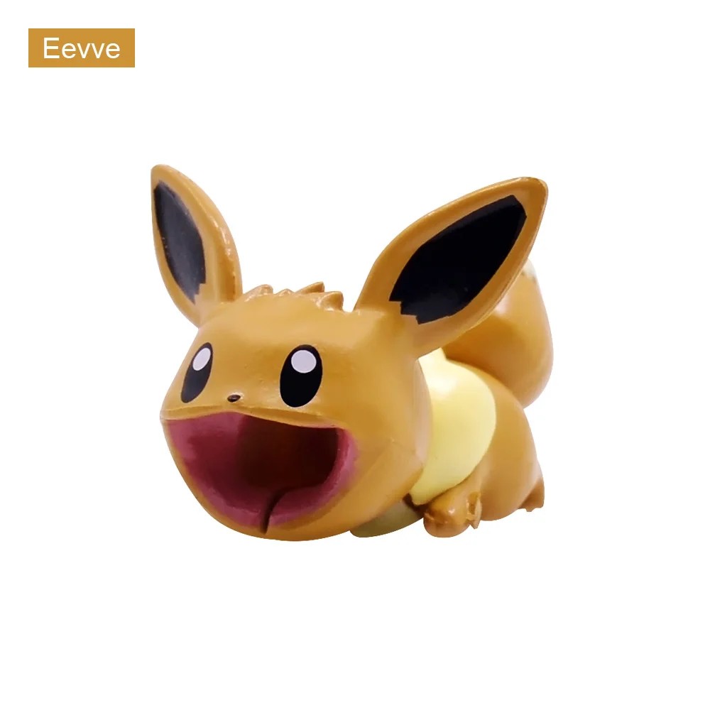 Eevve CHIPAL Cute аниме укуса провода намотки для iPhone Защита для usb-кабеля Органайзер чомперы Чоппер Луффи Сон Гоку мультфильм укусы животных - Цвет: Eevve