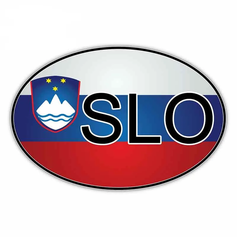 

13cm X 8.7cm For Slovenia Country Code Sign DIY Anime Graffiti Decals Creative Stickers Vinyl Car Wrap Body For Car