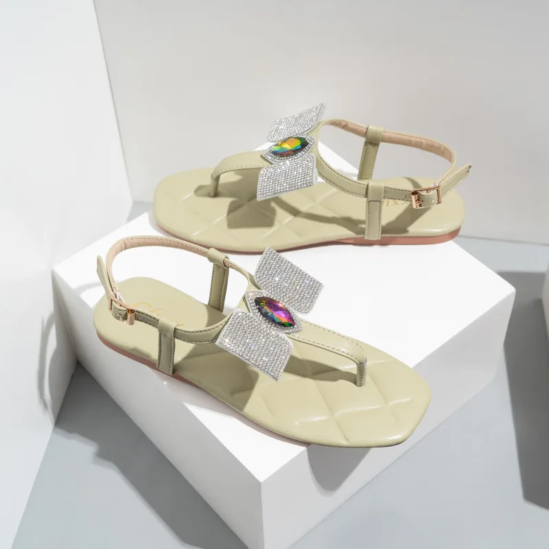 

Diamond Women Slippers Women's Sandals Comfort Flat Women's Flip Flop Holiday Casual Women's Beach Shoes Summer Zapatillas Mujer